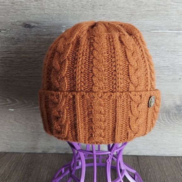 Goorin Bros Cable Knit Beanie in Rust - Picture 1 of 5